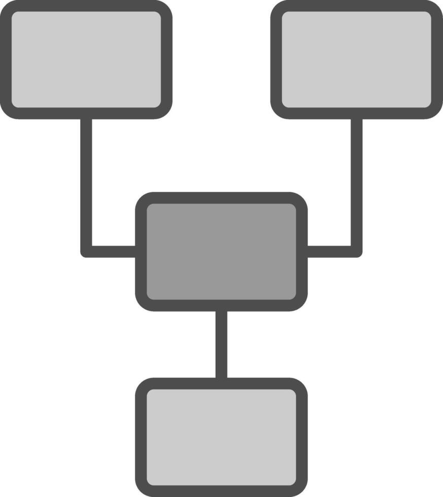 organisieren Linie gefüllt Graustufen Symbol Design vektor