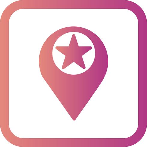 Vector Starred Location Icon