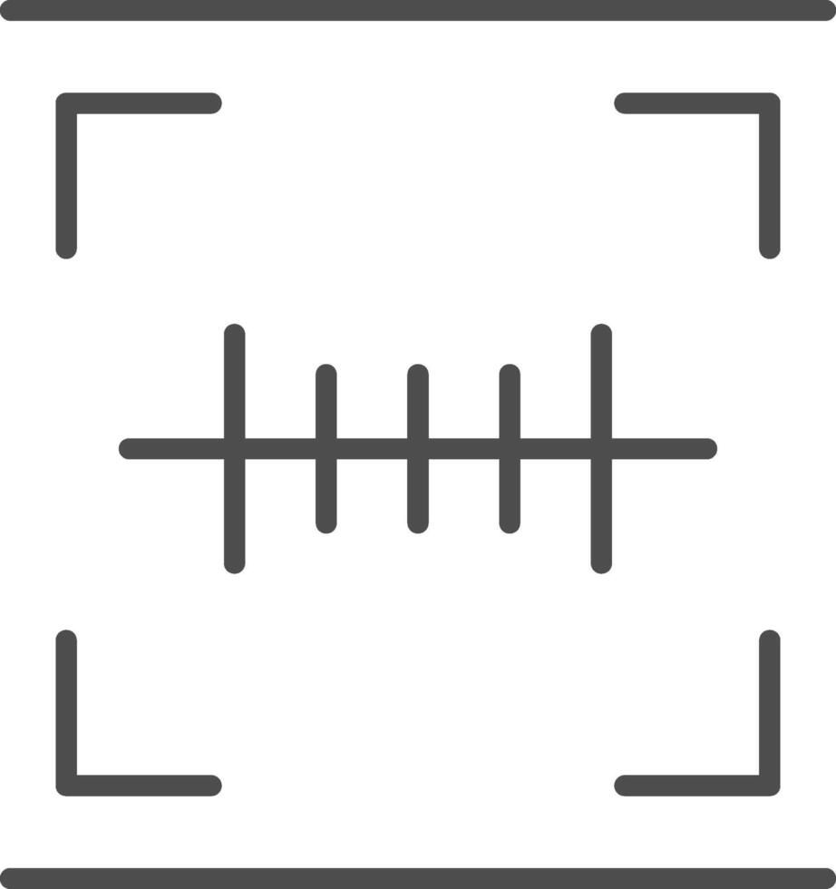 streckkod skanna linje fylld gråskale ikon design vektor