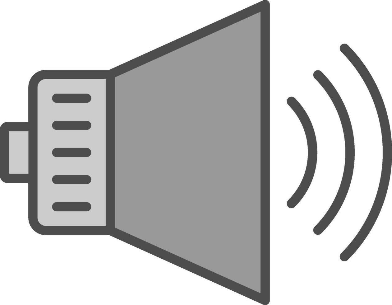 Audio- Linie gefüllt Graustufen Symbol Design vektor