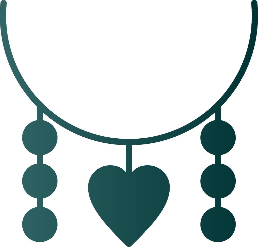 Halskette Glyphenverlaufssymbol vektor