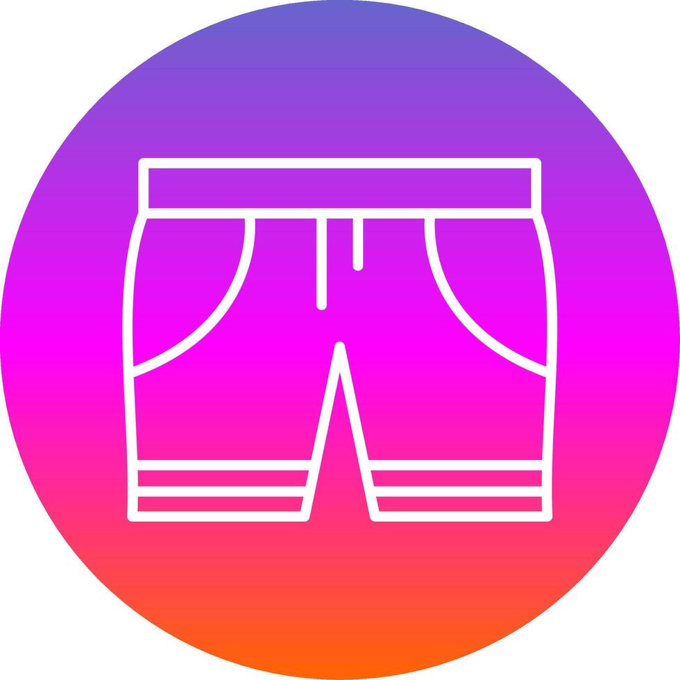 schwimmen kurze Hose Linie Gradient Kreis Symbol vektor