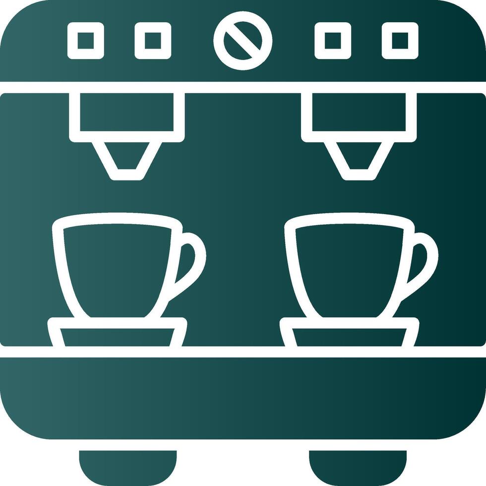 Symbol für den Glyphenverlauf der Kaffeemaschine vektor