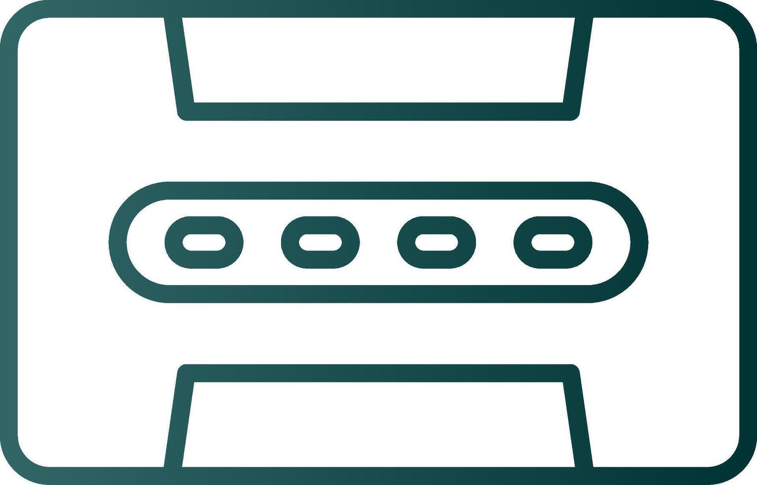 Kassette Linie Gradient Symbol vektor