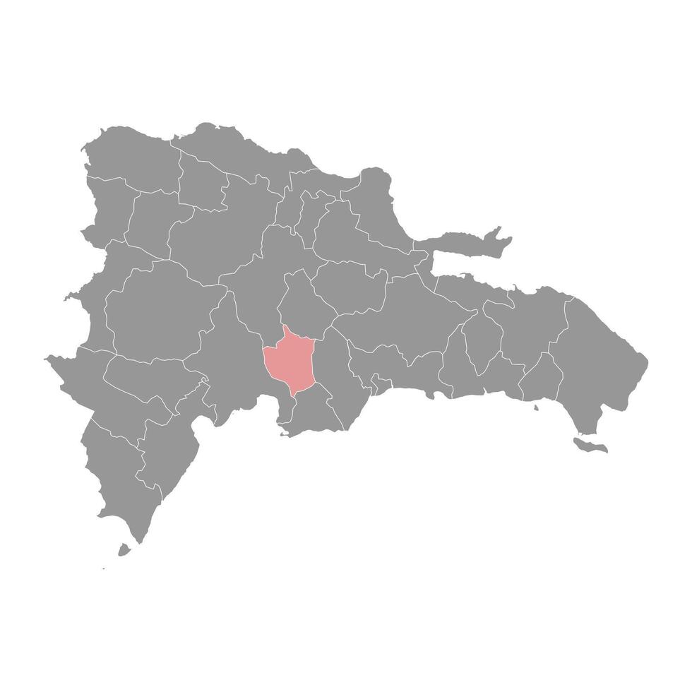 san Jose de Ocoa Provinz Karte, administrative Aufteilung von dominikanisch Republik. Illustration. vektor