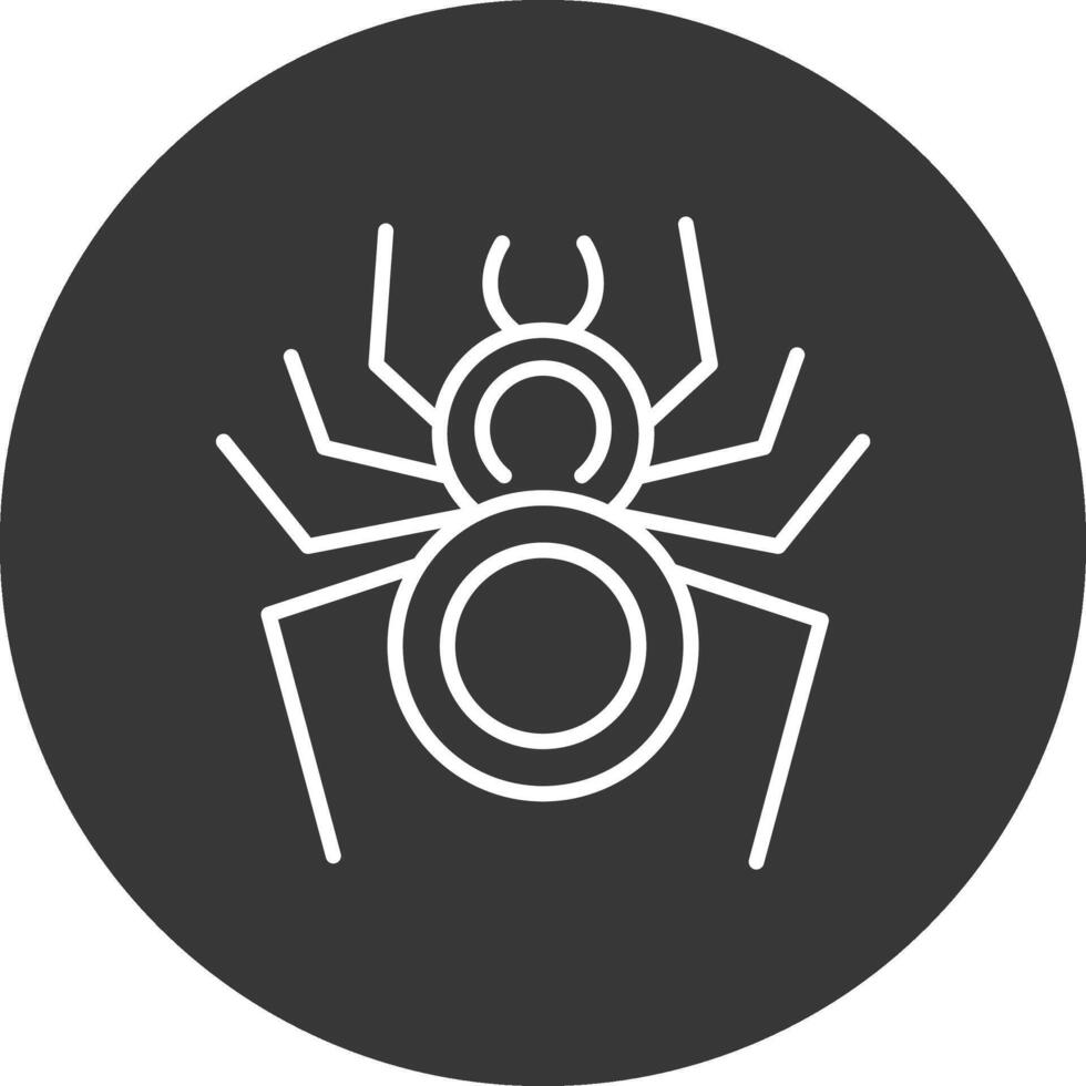 Spinne Linie invertiert Symbol Design vektor