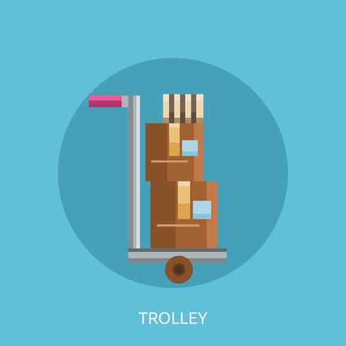 Trolley Konceptuell illustration Design vektor