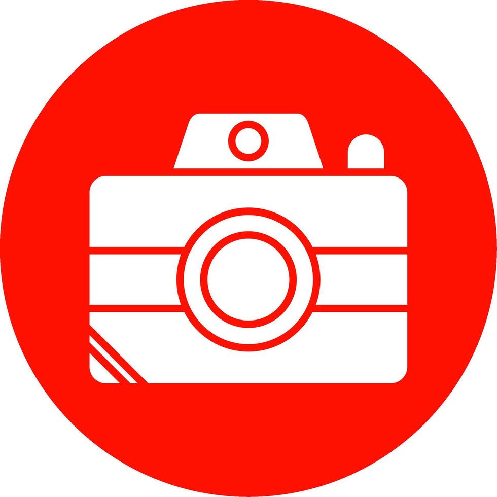 kamera mång Färg cirkel ikon vektor