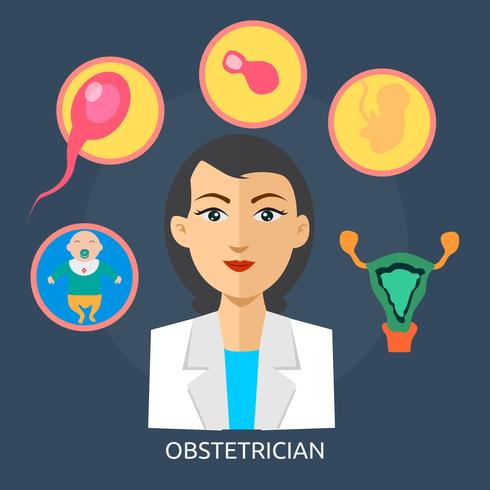 Obstetrician Konceptuell illustration Design vektor