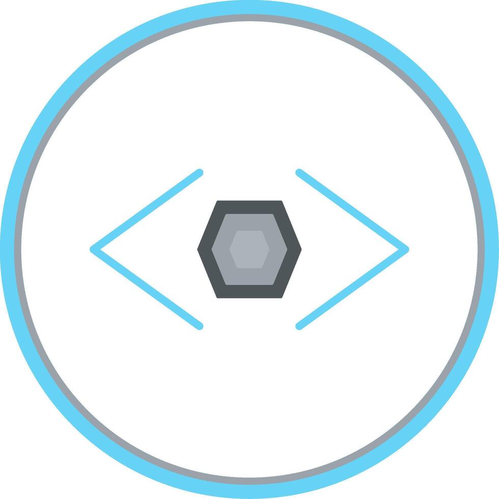konsol platt cirkel ikon vektor