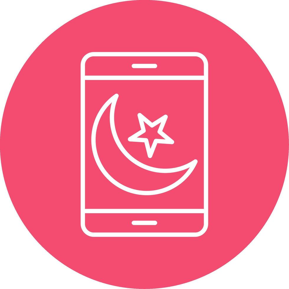 mobil app mång Färg cirkel ikon vektor