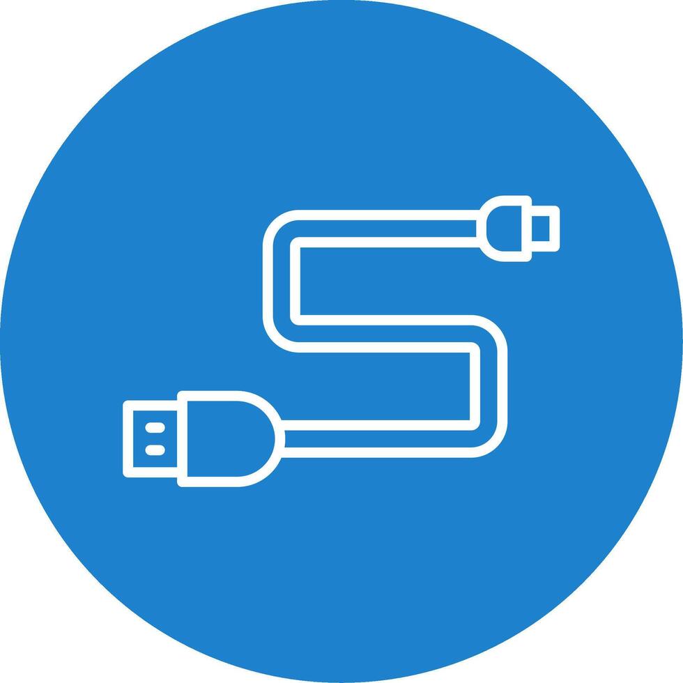 USB Kabel multi Farbe Kreis Symbol vektor