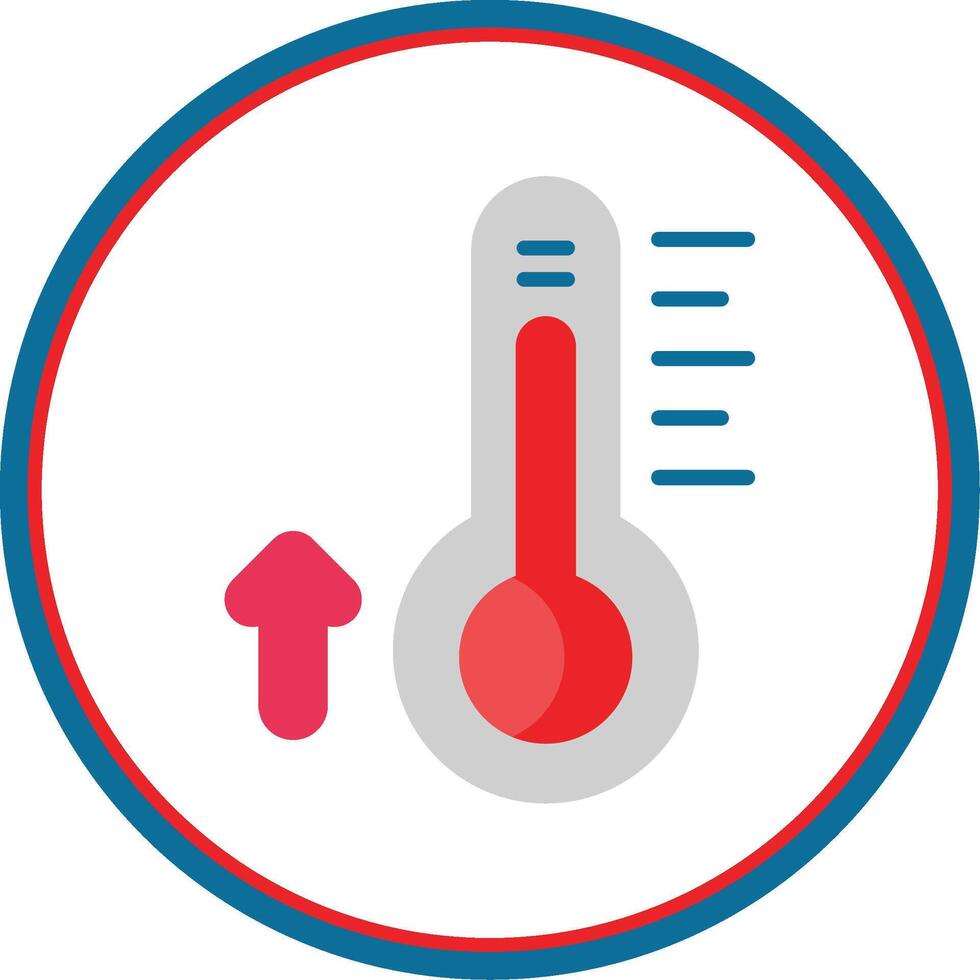 Thermometer eben Kreis Symbol vektor