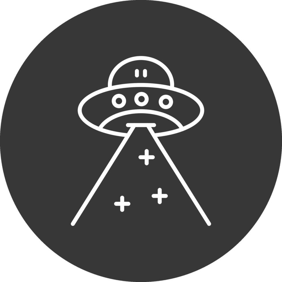 UFO Linie invertiert Symbol Design vektor