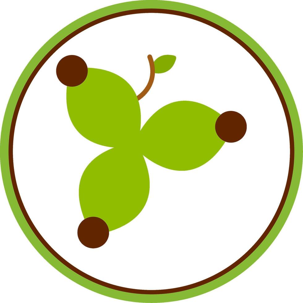 Stachelbeeren eben Kreis Symbol vektor