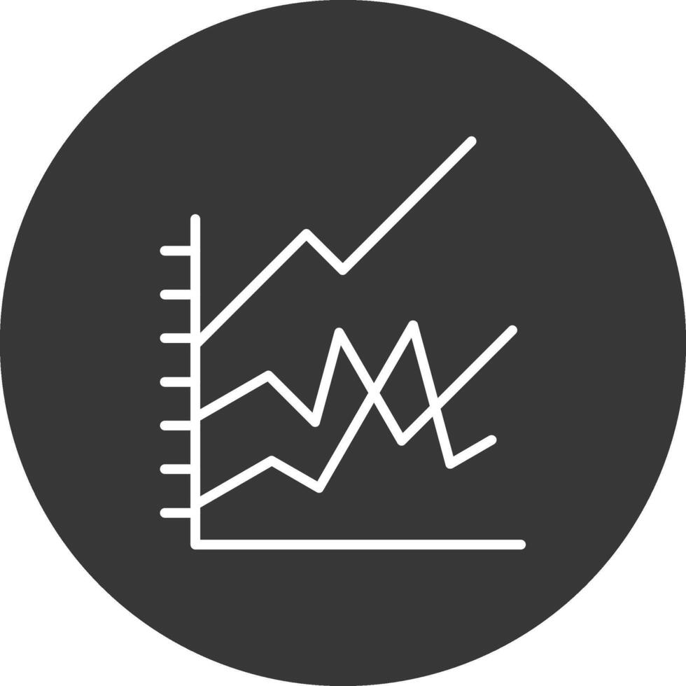 Linie invertiert multi Kreis Graph Linie invertiert Symbol Design vektor