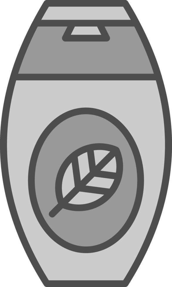 Shampoo Linie gefüllt Graustufen Symbol Design vektor