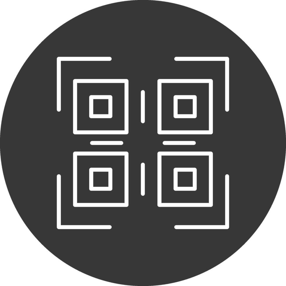 qr Code Linie invertiert Symbol Design vektor