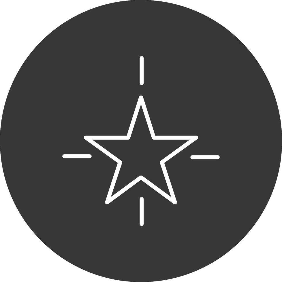 stjärna linje omvänd ikon design vektor