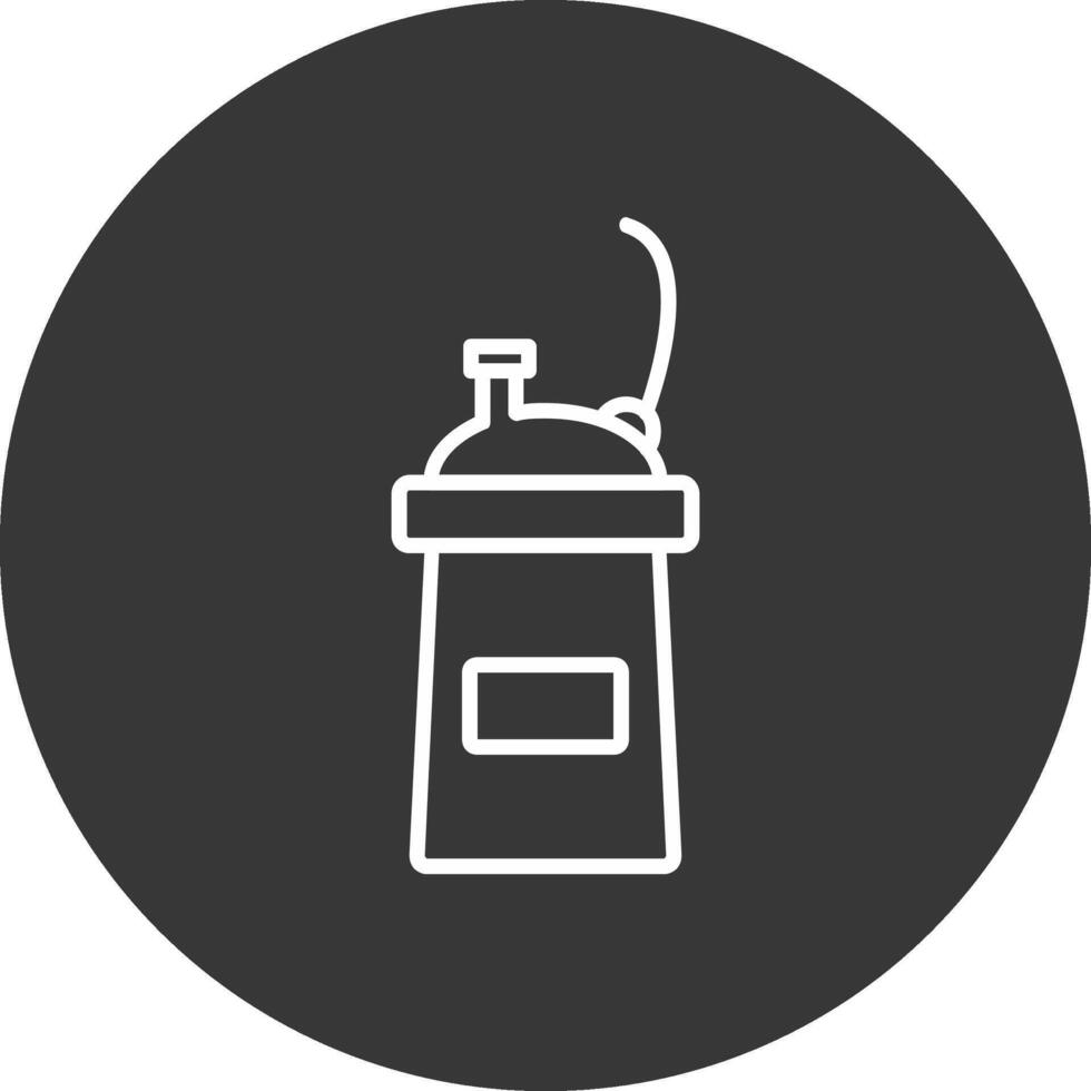 Protein Shake Linie invertiert Symbol Design vektor