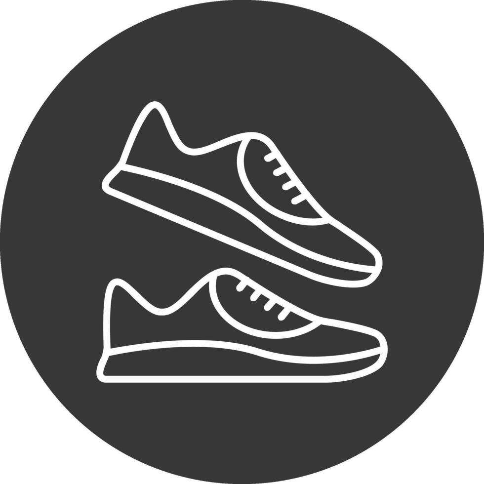 joggare linje omvänd ikon design vektor