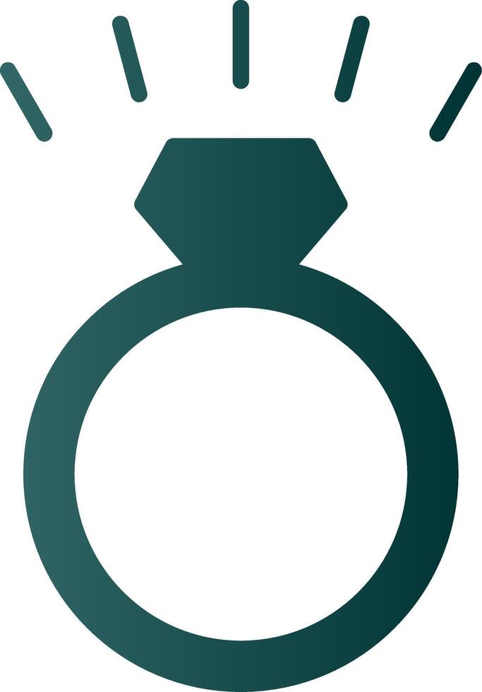 Diamant Ring Glyphe Gradient Symbol vektor