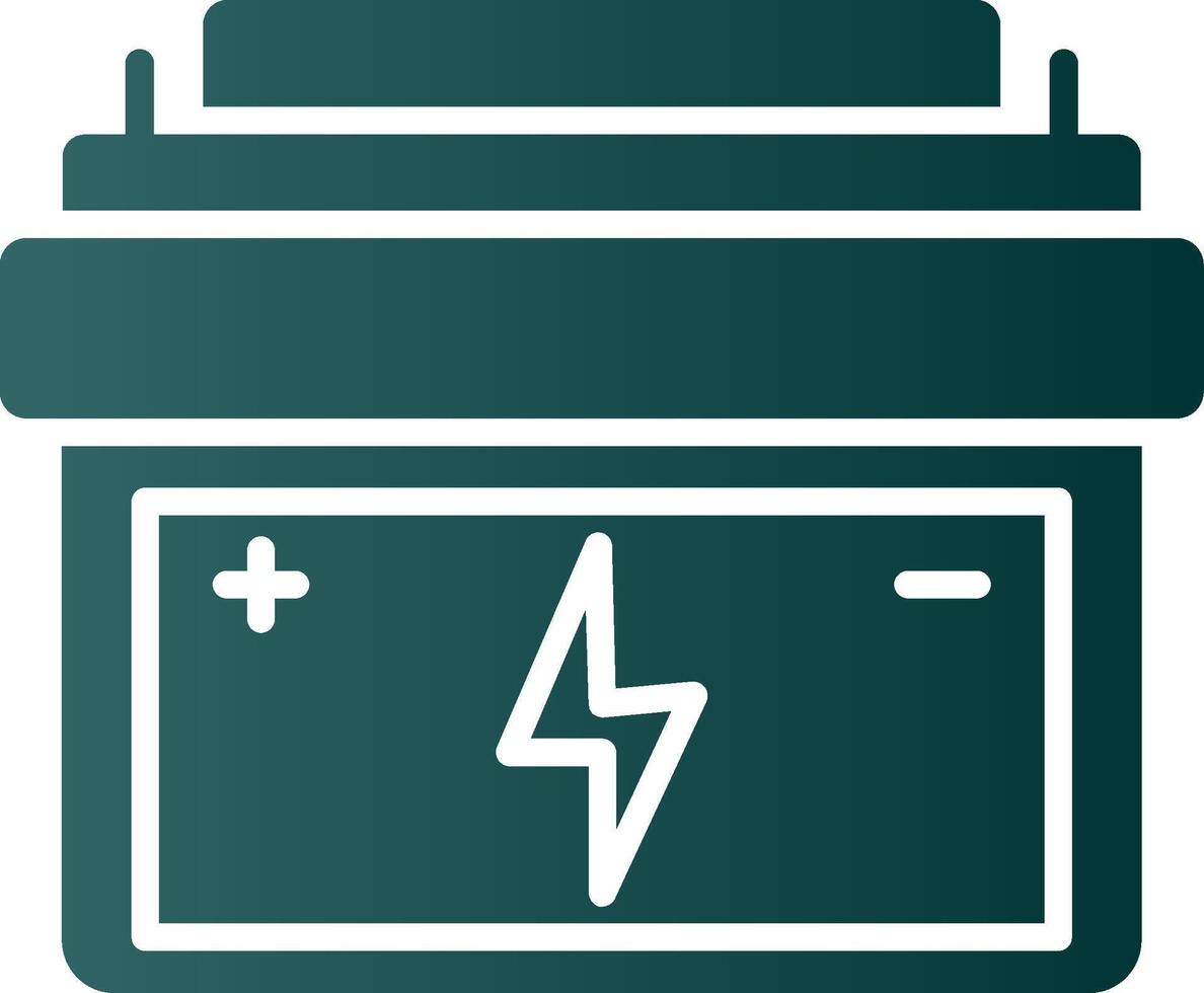 Symbol für den Gradienten der Batterieglyphe vektor