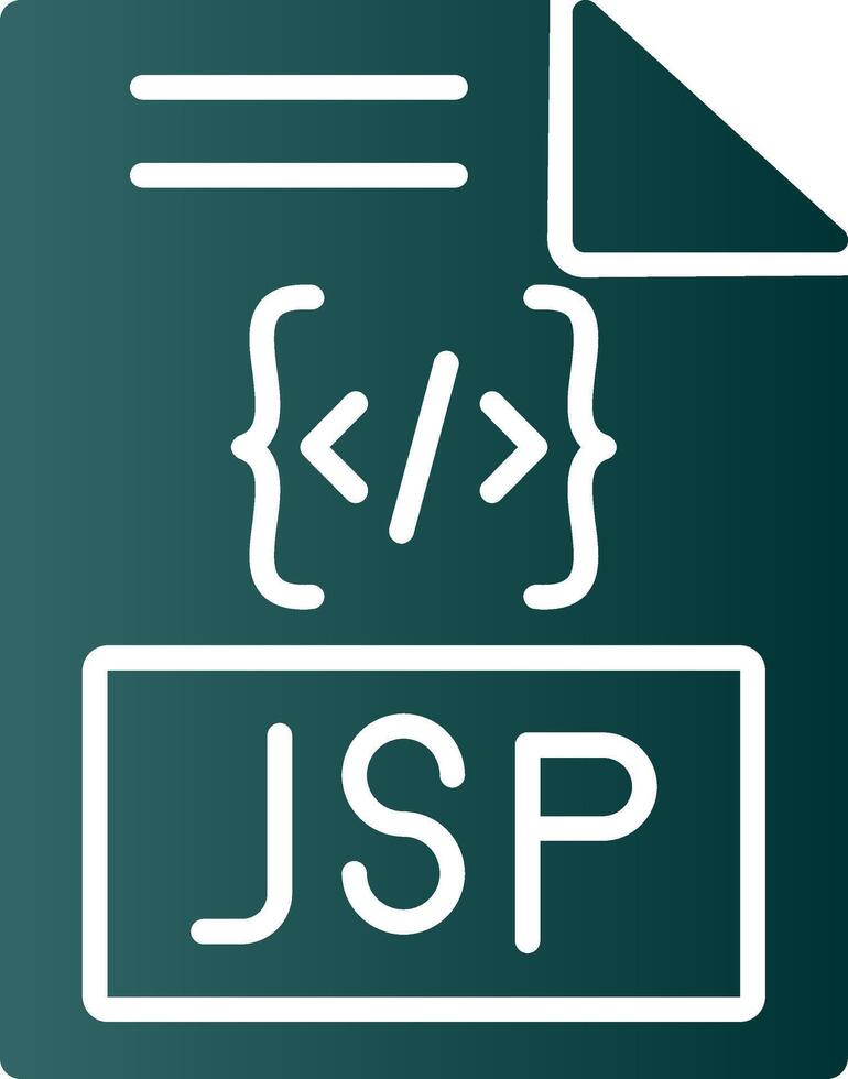 jsp Glyphe Gradient Symbol vektor