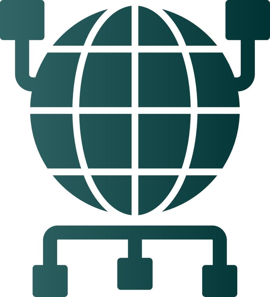 global Organisation Glyphe Gradient Symbol vektor