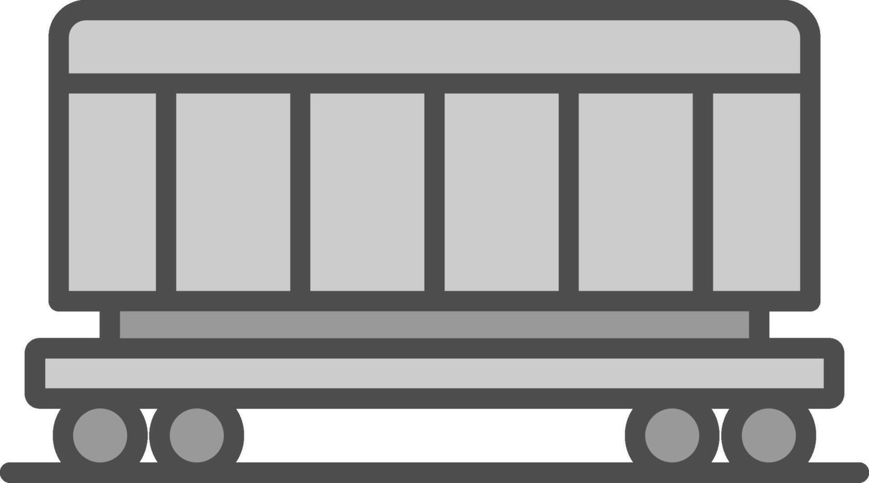 Ladung Zug Linie gefüllt Graustufen Symbol Design vektor