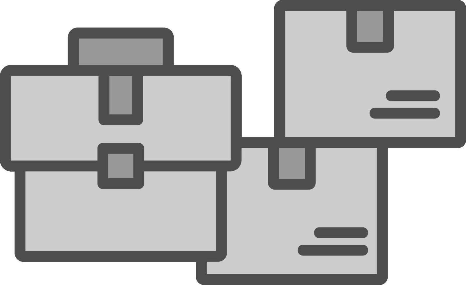 Geschäft Logistik Linie gefüllt Graustufen Symbol Design vektor