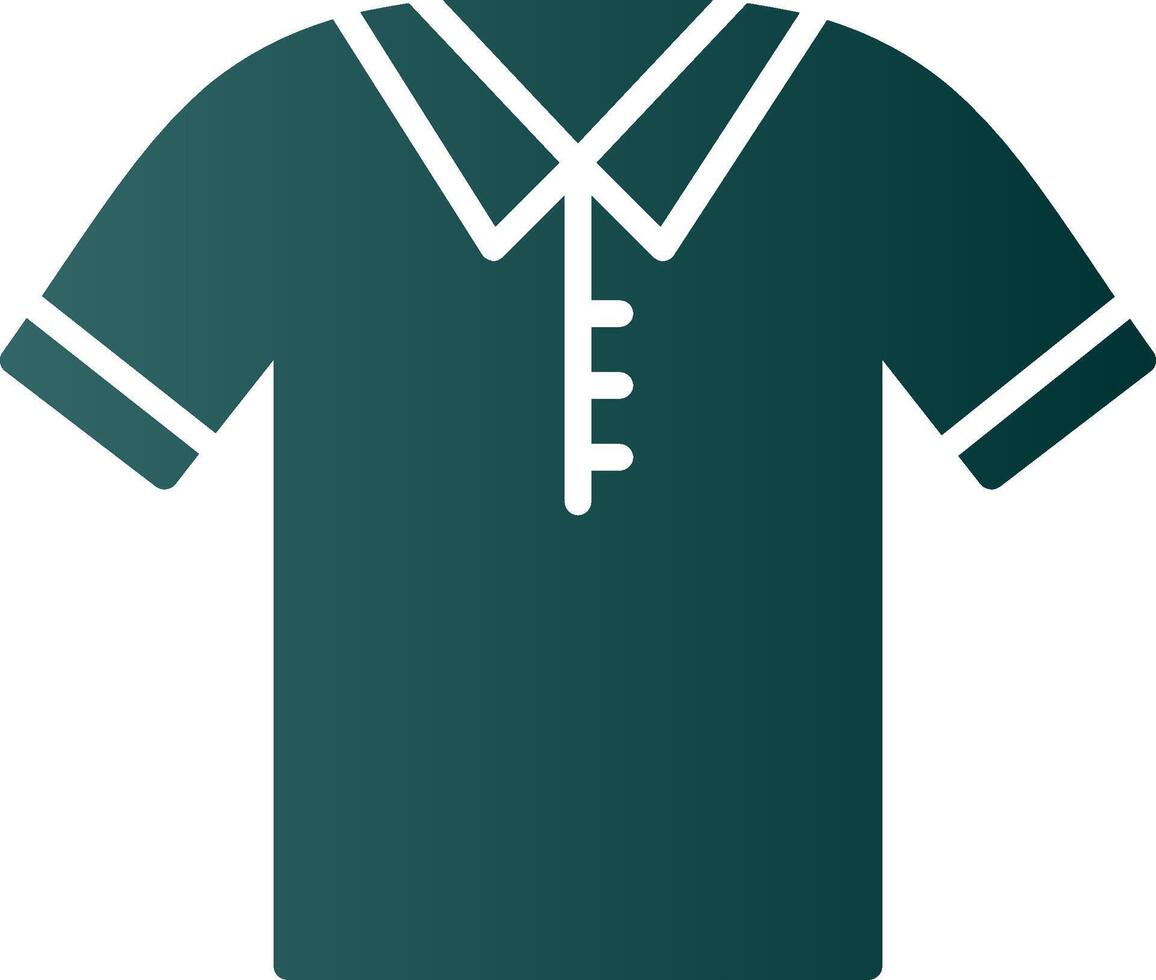Poloshirt-Glyphe-Verlaufssymbol vektor