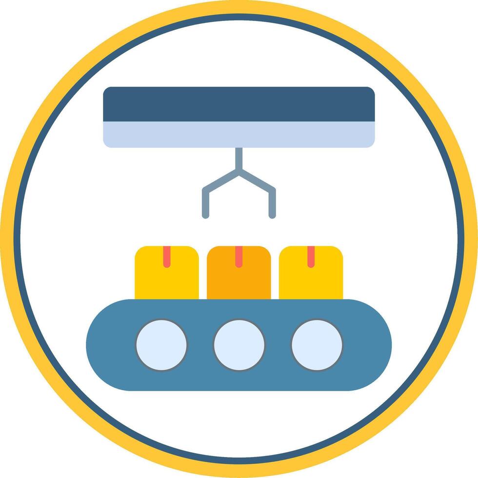 industri platt cirkel ikon vektor
