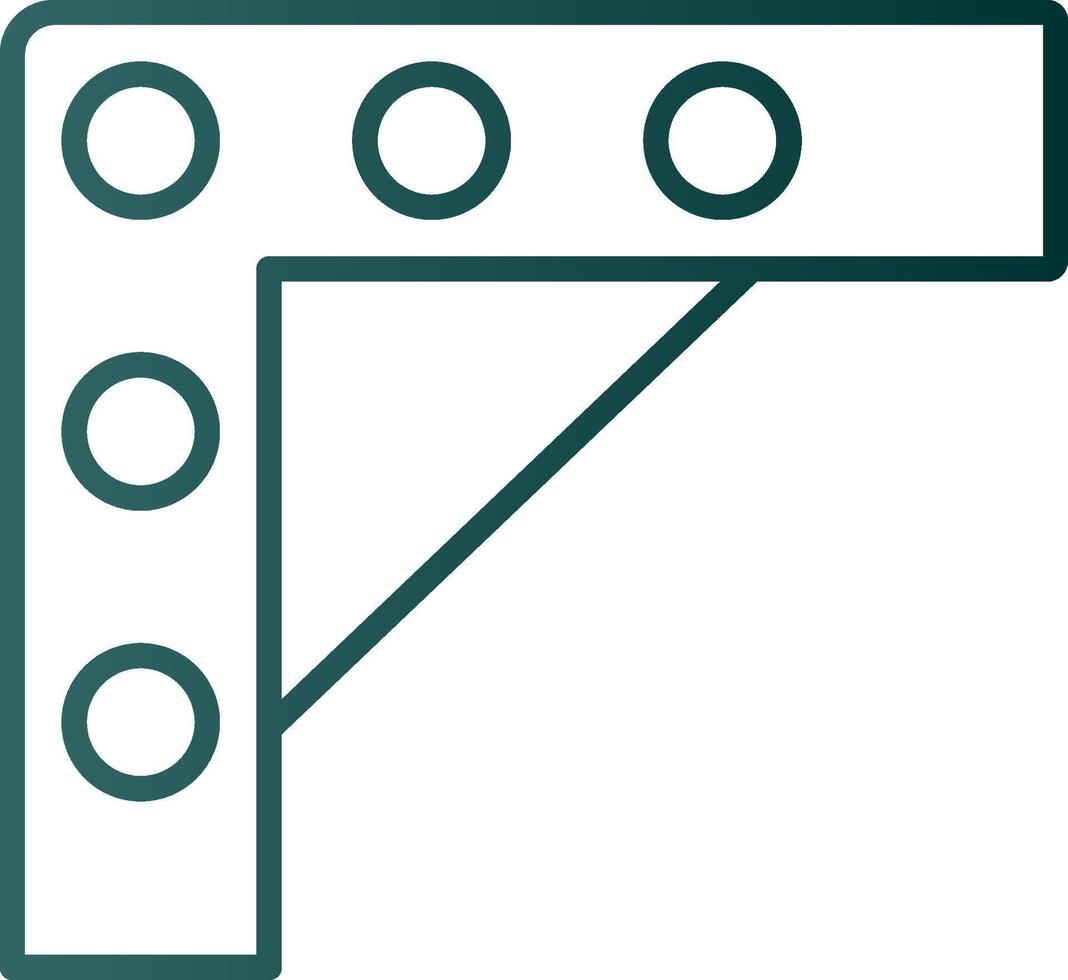 Halterung Linie Gradient Symbol vektor