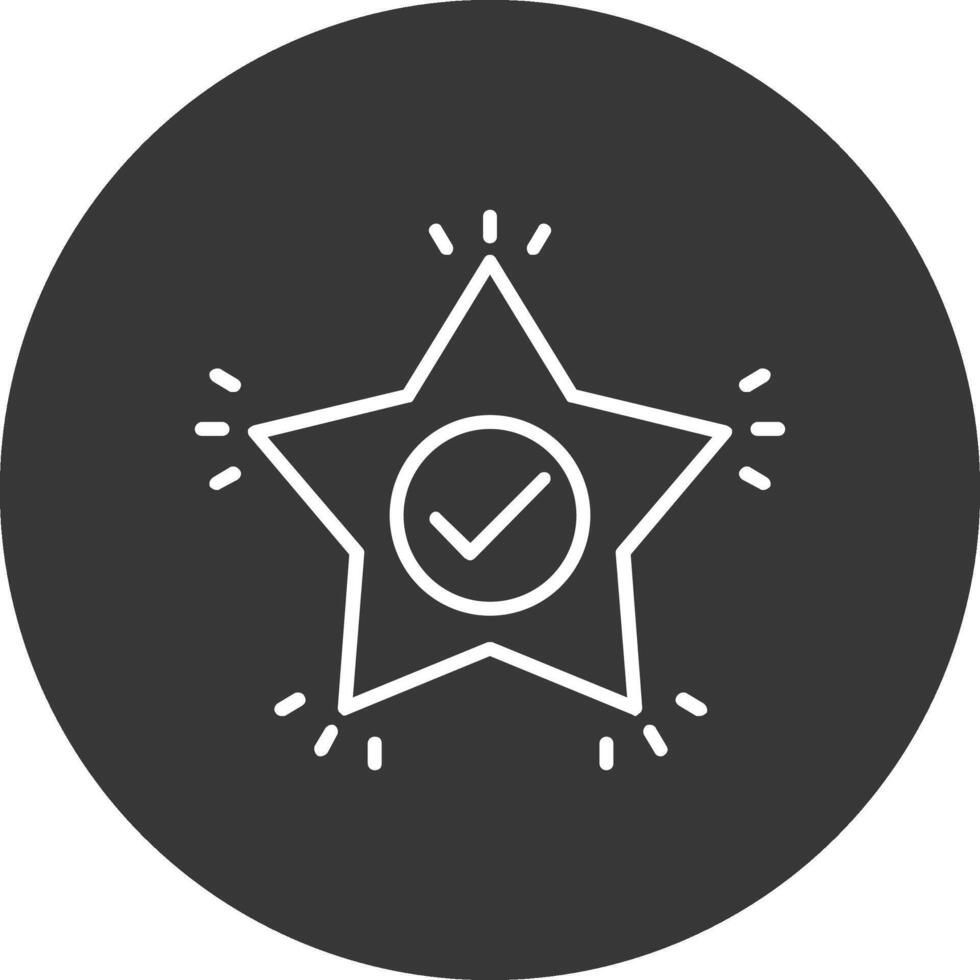 Star Linie invertiert Symbol Design vektor