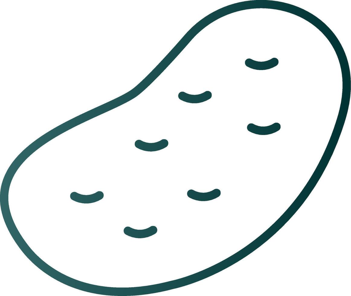 potatis linje lutning ikon vektor