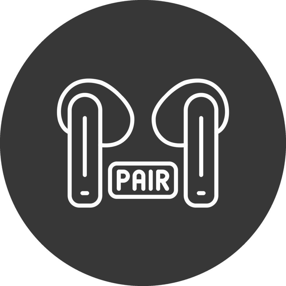 Paarung Linie invertiert Symbol Design vektor