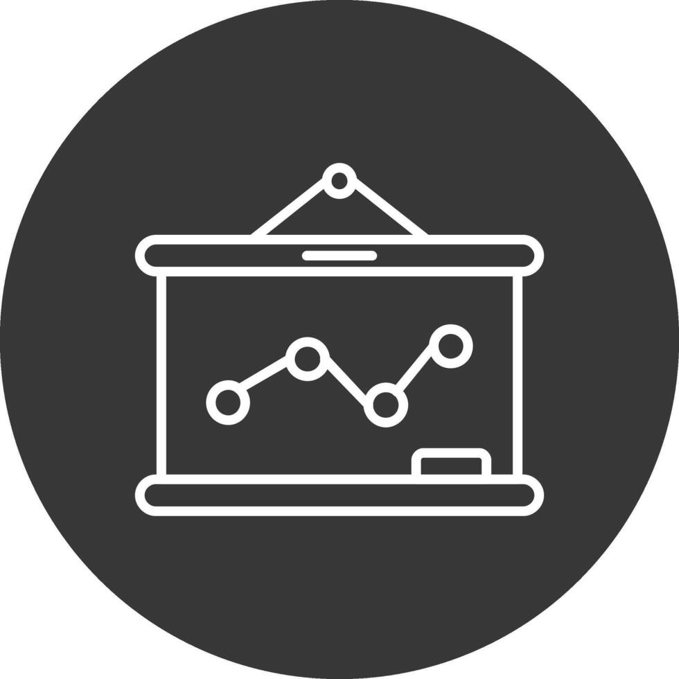 Whiteboard Linie invertiert Symbol Design vektor