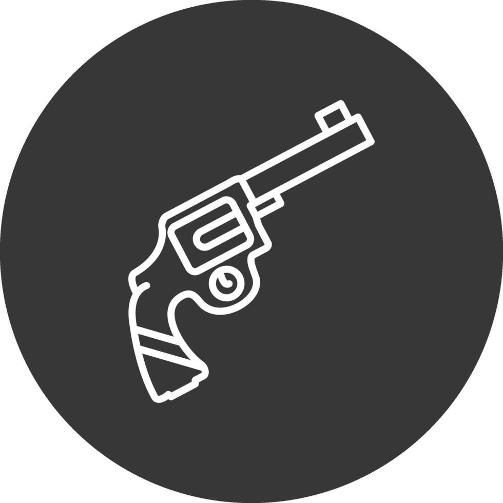 pistol linje omvänd ikon design vektor