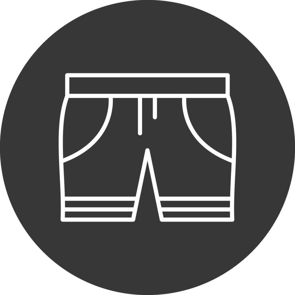 schwimmen kurze Hose Linie invertiert Symbol Design vektor