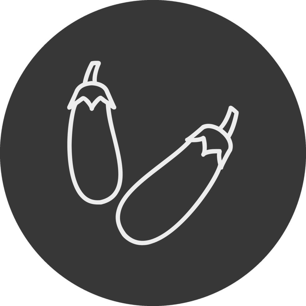 Aubergine Linie invertiert Symbol Design vektor