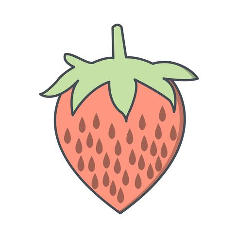 Vektor-Erdbeer-Symbol vektor