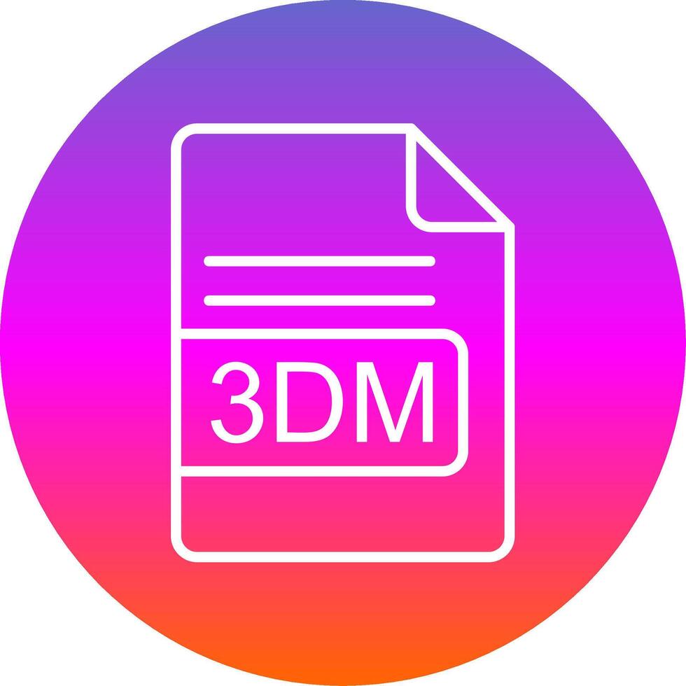 3dm Datei Format Linie Gradient Kreis Symbol vektor