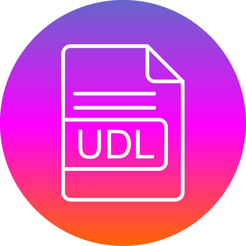 udl fil formatera linje lutning cirkel ikon vektor