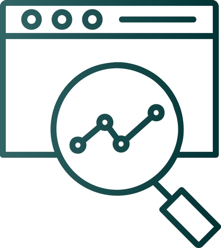 Netz Überwachung Linie Gradient Symbol vektor