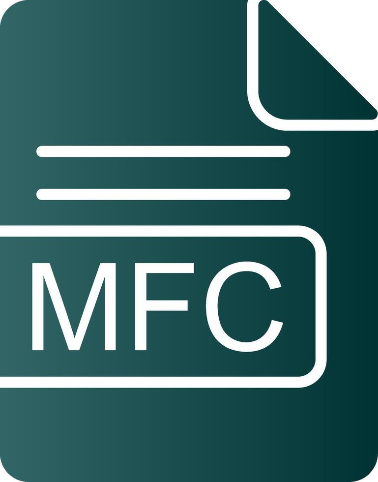 mfc fil formatera glyf lutning ikon vektor