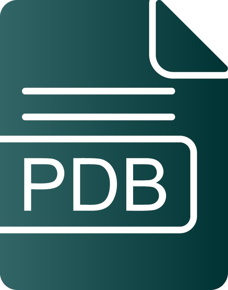 pdb Datei Format Glyphe Gradient Symbol vektor