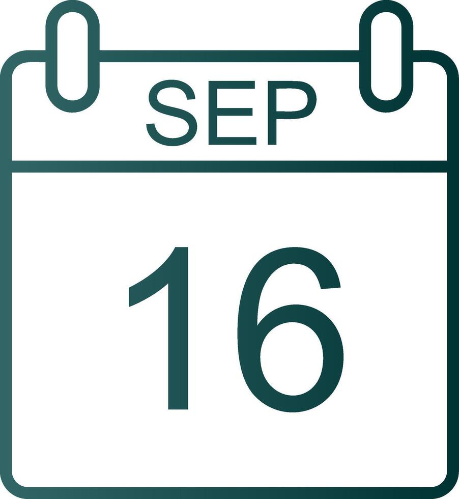 September Linie Gradient Symbol vektor