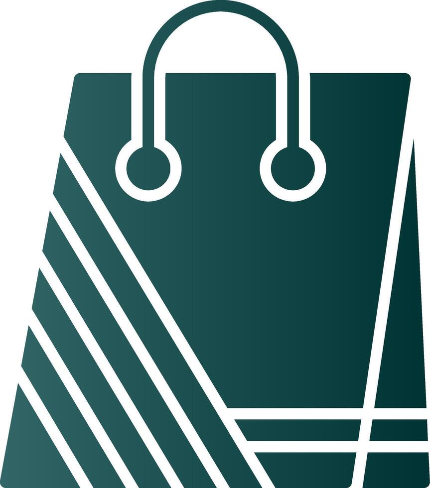 Symbol für den Glyphenverlauf der Einkaufstasche vektor