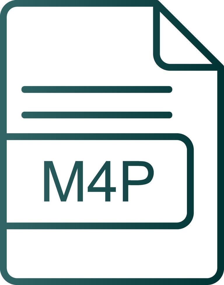 m4p Datei Format Linie Gradient Symbol vektor
